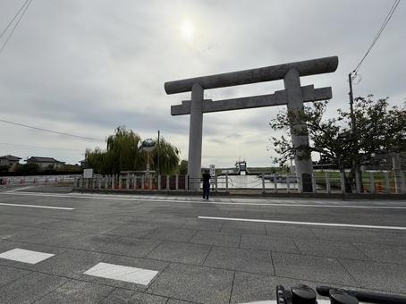息栖神社　一の鳥居の写真
