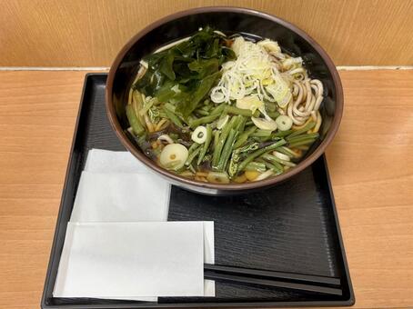 山菜のお蕎麦 お蕎麦,そば,山菜の写真素材