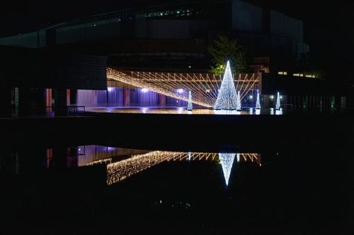 富岩運河環水公園のイルミネーションの写真