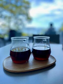 カフェのホットコーヒー カフェ,喫茶,飲み物の写真素材