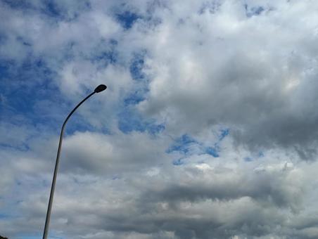 空と外灯 空と外灯の写真
