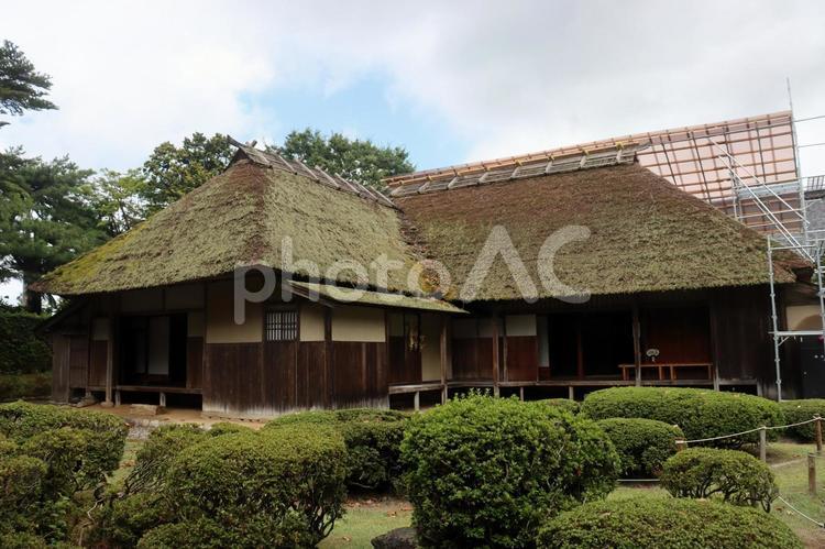 新潟県村上市にある若林家住宅。詫び寂び。 新潟県,村上市,若林家住宅の写真素材