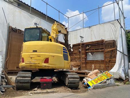 家屋解体工事4 家屋解体工事,解体,工事の写真素材