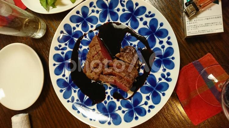 一皿のステーキ ステーキ,牛肉,夕食の写真素材