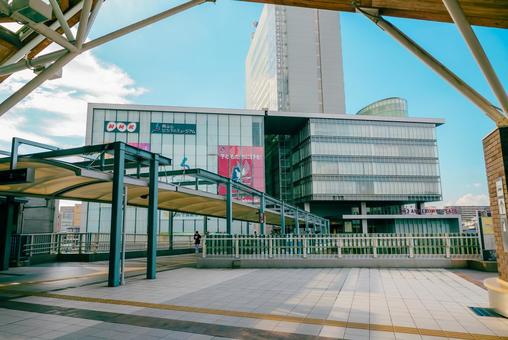 【兵庫】岡山駅の風景 兵庫,駅,晴天の写真素材