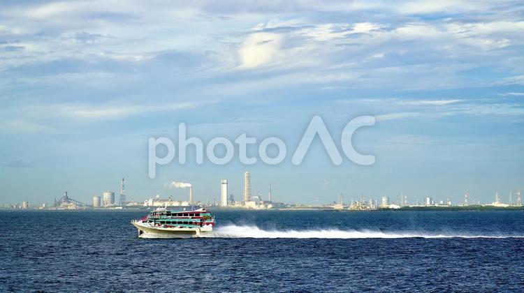 東京湾を航行する東海汽船のジェット船 ジェット船,船,東京の写真素材