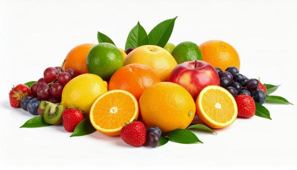 カラフルな果物の背景画像の写真