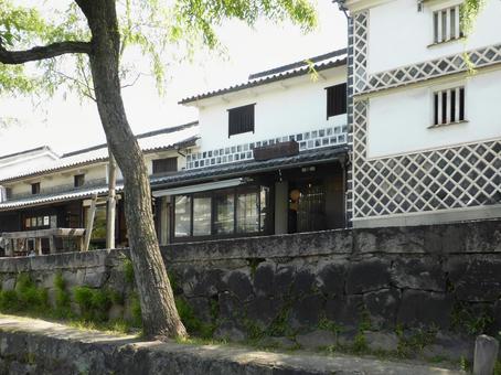 倉敷美観地区 川舟流し 舟からの風景 倉敷美観地区 川舟流し 舟からの風景 倉敷美観地区,川舟流し,船着き場の写真素材