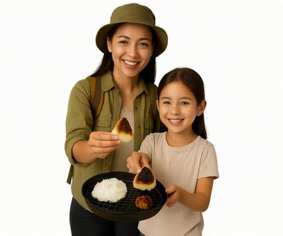 親子で楽しむ焼きおにぎり作り体験 親子で楽しむ焼きおにぎり作り体験の写真
