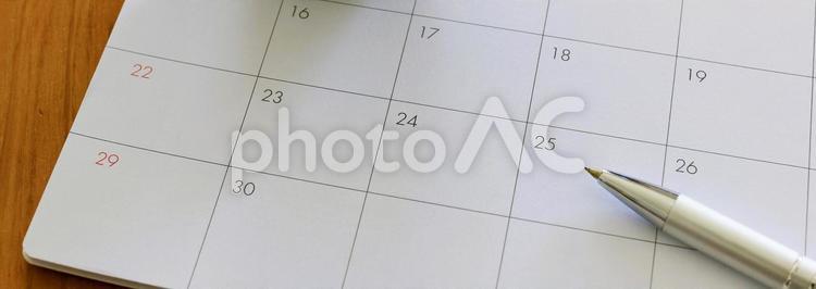 カレンダー　スケジュール　予定　締め切り カレンダー,スケジュール,シフト調整の写真素材