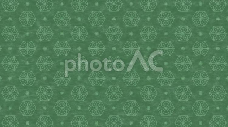 和柄　麻の葉2　単色　緑系 麻の葉,和紙,テクスチャの写真素材