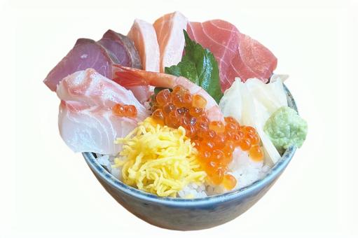 海鮮丼 海鮮丼 海鮮丼,生魚,魚の写真素材
