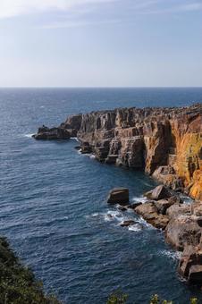 南紀白浜三段壁【和歌山】 三段壁,白浜町,南紀白浜の写真素材