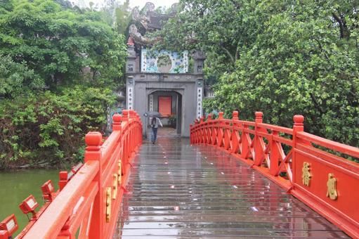 ハノイのホアンキエム湖の玉山祠 ハノイのホアンキエム湖の玉山祠 ハノイ,ホアンキエム湖,玉山祠の写真素材