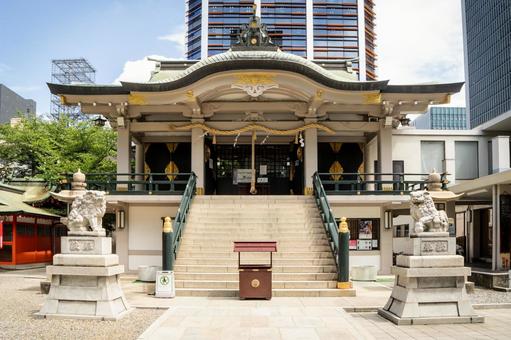 大阪 難波神社 拝殿 大阪 難波神社 拝殿 難波神社,難波,神社の写真素材