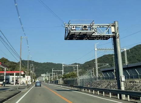 太子町 国道2号線のオービス 太子町 国道2号線のオービス オービス,速度自動取締り装置,機械の写真素材