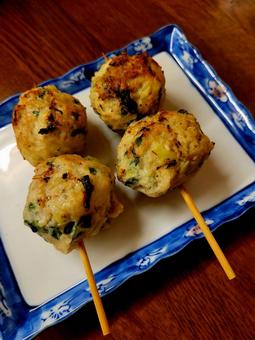 つくね串 つくね,串焼き,焼き鳥の写真素材