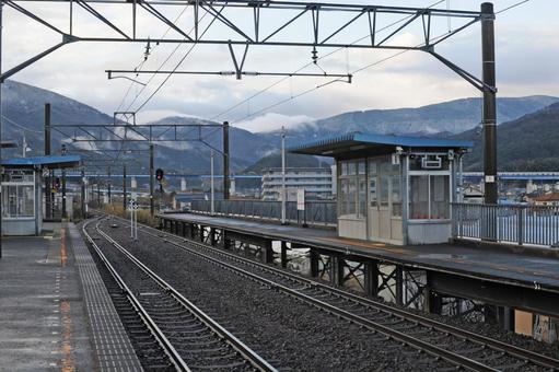 田舎の駅 田舎の駅 鉄道,電車,線路の写真素材