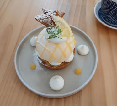 Photo, lemon, mousse, tart, 