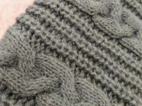 ケーブル編みニットのアップ　ハンドメイド 編み物,ケーブル編み,ニットの写真素材