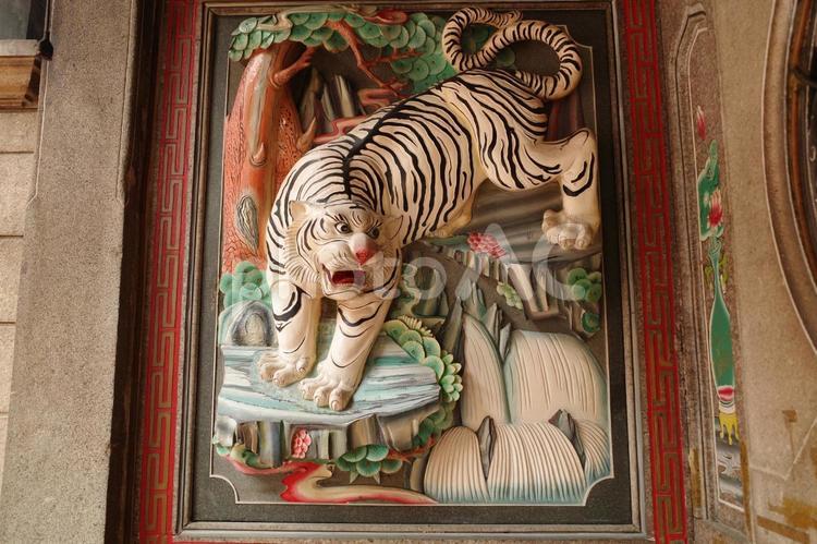 シンガポールの陈氏宗祠 シンガポール,陈氏宗祠,仏教の写真素材