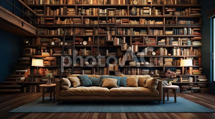 本のある部屋12 本,読書,読書好きの写真素材
