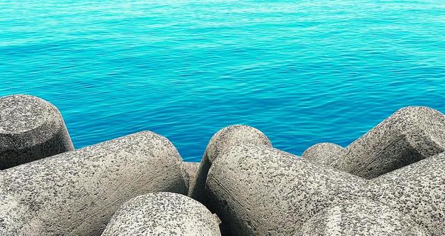 海とテトラポット 海とテトラポット 海,テトラポット,消波ブロックの写真素材