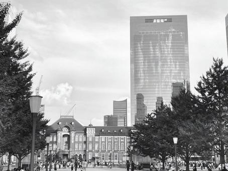 東京駅 モノクロ 東京駅 モノクロの写真