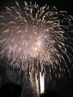 Photo, visualizza fuochi d'artificio, fuochi d'artificio, notte, 