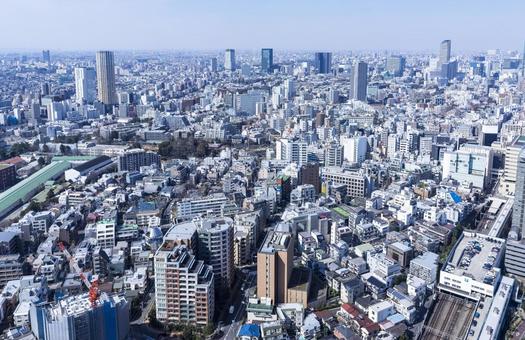 Tokyo seen from the skyscrapers of Ebisu, JPG Tokyo seen from the skyscrapers of Ebisu, tokyo, townscape, landscape, JPG