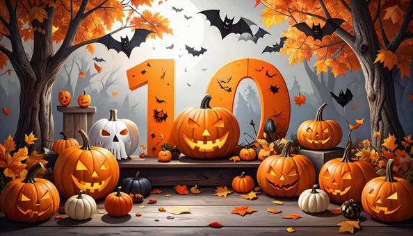 10月 ハロウィンイメージ 10月 ハロウィンイメージの写真