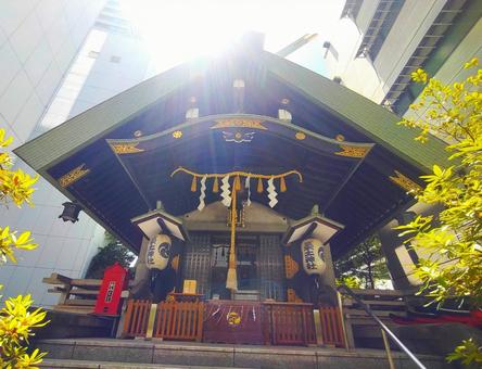 写真素材:東京都 築土神社の拝殿 写真素材:東京都 築土神社の拝殿の写真