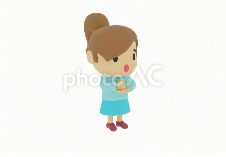 手を打ちなるほどと納得する私服の女性 健康,学生,微笑みの写真素材