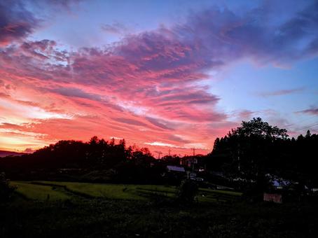 沼田の夕焼け①の写真