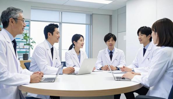 薬剤師がカンファレンスを行っている様子の写真