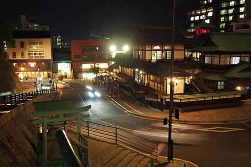 道後温泉の夜景 道後温泉の夜景 の写真
