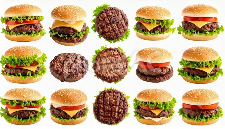 ハンバーガー ハンバーガー,パティ,ミンチの写真素材