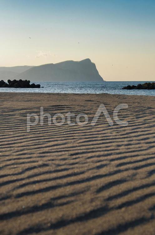 海岸の風紋と岬 風紋,砂紋,海岸の写真素材