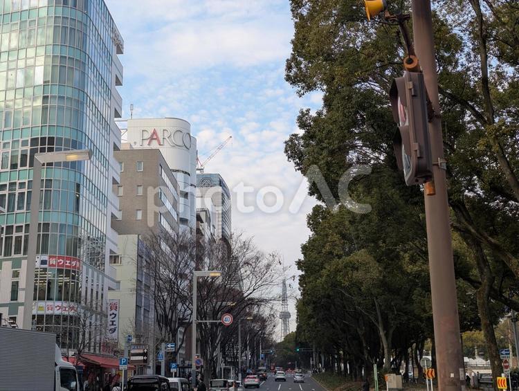 街中の風景（久屋大通） 久屋大通,若宮大通,市街地の写真素材