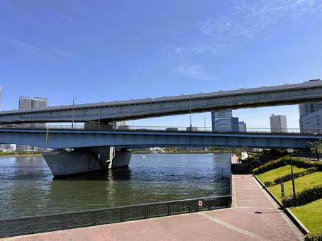 豊洲公園から見た東京の街 2025年春 豊洲公園から見た東京の街 2025年春 シーサイド,五月晴れ,江東区の写真素材
