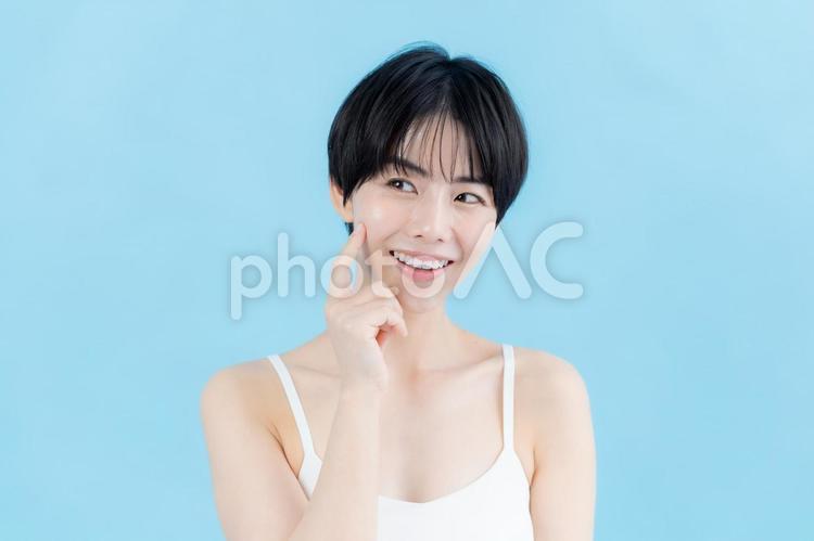 女性の美容イメージ ビューティー,美容,笑顔の写真素材