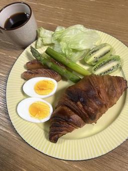 男のブレックファースト２５ 朝食,朝ごはん,ブレックファーストの写真素材