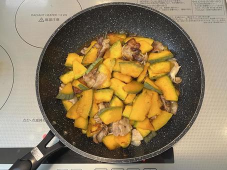 カボチャの野菜炒め カボチャの野菜炒めの写真