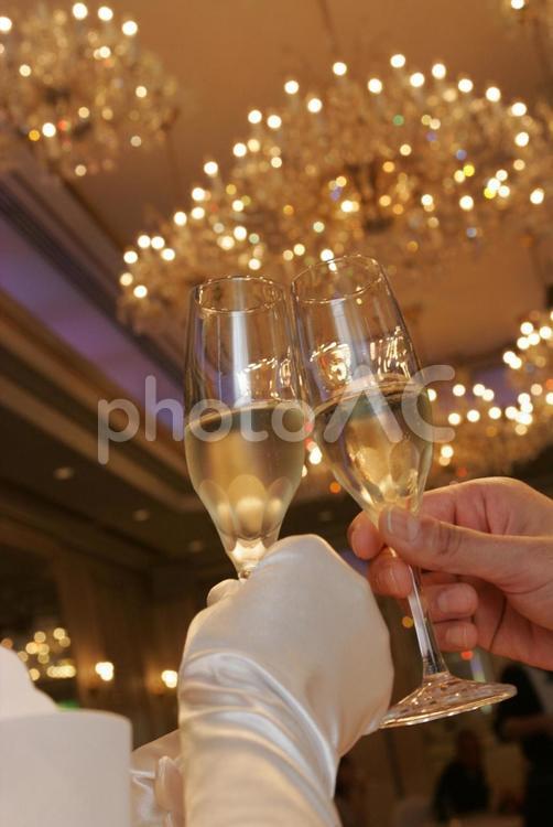 乾杯(結婚式) 乾杯,結婚式,結婚の写真素材