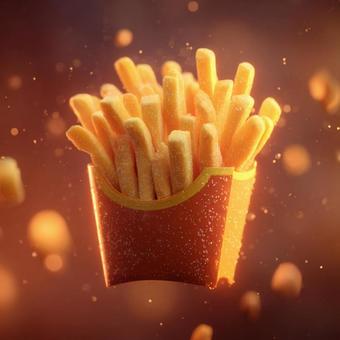 美味しそうなフライドポテトの写真