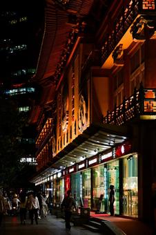上海・静安寺 上海・静安寺 静安寺,上海,夜景の写真素材