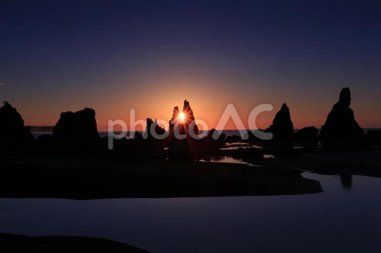 夕陽 夕焼け,風景,たそがれの写真素材