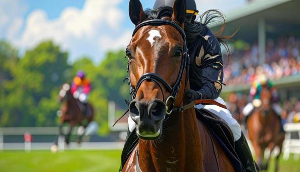 競走馬の顔 競走馬の顔の写真