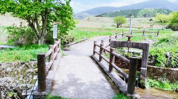 橋のある、のどかな風景 橋のある、のどかな風景 の写真