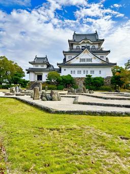 岸和田城 大阪,大阪府,岸和田の写真素材